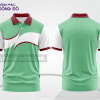 Mẫu áo polo đồng phục đội ngũ màu xanh ngọc phối xanh lá điểm nhấn hình học trẻ trung ctpb8126
