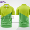 Mẫu áo polo đồng phục doanh nghiệp màu xanh lá phối vàng kem thiết kế phối màu sáng tạo ctpb8145