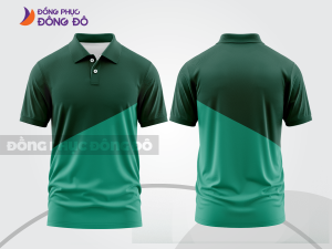 Mẫu áo polo nhân viên văn phòng màu xanh lá phối xanh rêu phối màu tương phản thanh lịch ctpb8148