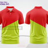 Mẫu áo polo đồng phục thương hiệu màu be phối đỏ thiết kế bất đối xứng ctpb8151