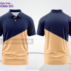 Mẫu đồng phục polo doanh nghiệp màu vàng kem phối xanh navy phối mảng tương phản ctpb8154