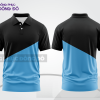 Mẫu đồng phục áo polo công sở màu xanh ngọc phối đen điểm nhấn đường nét năng động ctpb8158