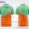 Mẫu áo polo đồng phục đội ngũ màu cam phối xanh ngọc họa tiết mảng chéo ctpb8160