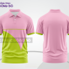 Mẫu đồng phục polo doanh nghiệp màu be phối vàng kem mảng màu cách điệu hiện đại ctpb8171