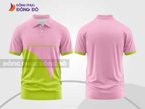 Mẫu đồng phục polo doanh nghiệp màu be phối vàng kem mảng màu cách điệu hiện đại ctpb8171