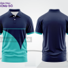 Mẫu áo polo nhân viên văn phòng màu đen phối xanh navy sọc cách điệu nổi bật ctpb8175