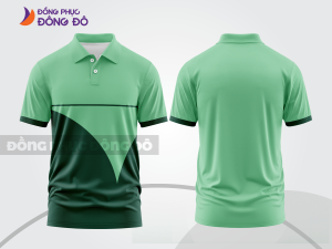 Mẫu đồng phục áo polo công sở màu đen phối xanh ngọc phối mảng tương phản ctpb8180